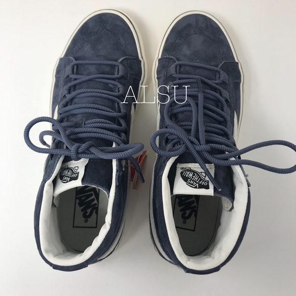 VANS SK8-HI Hairy Suede Sky Captan Blue W AUTHENTI - Picture 8 of 8